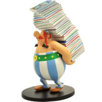 Figurine Astérix pile d'albums (2nde édition)