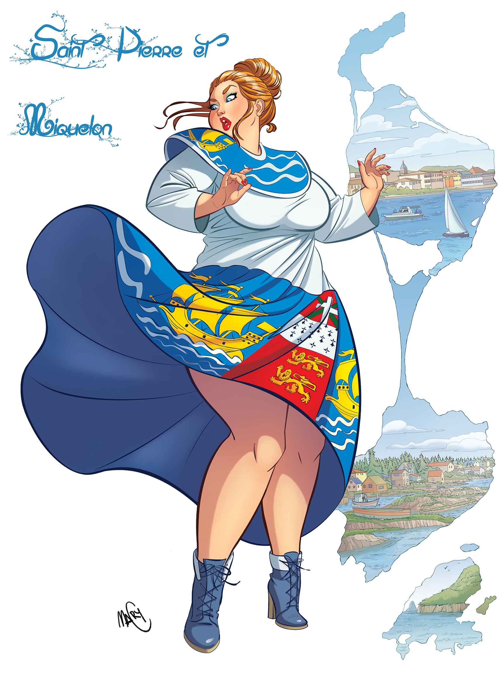 Pin up de Saint Pierre et Miquelon 